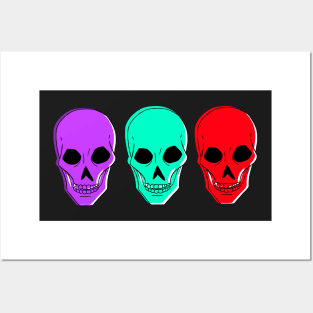 Spooky Skulls in Color Posters and Art